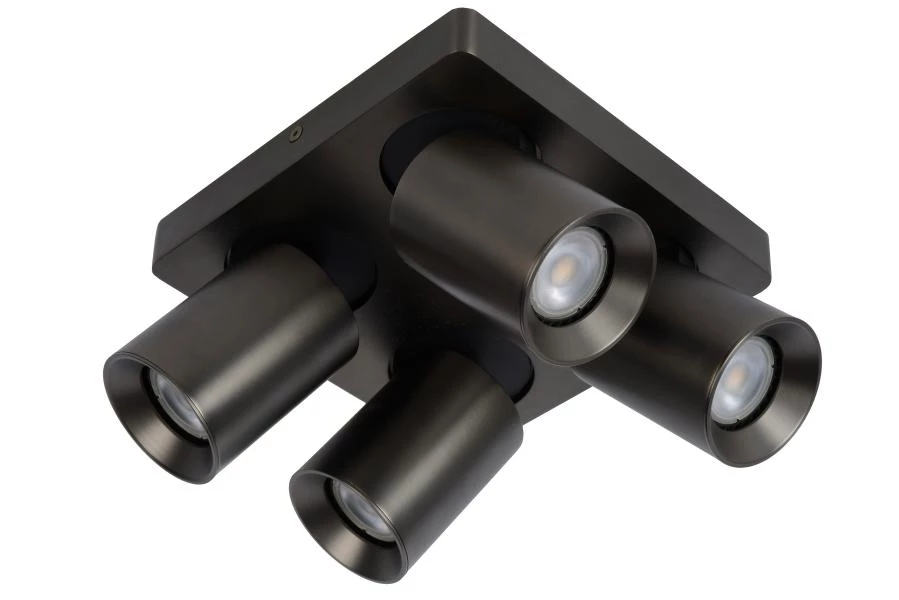 Lucide NIGEL - Ceiling spotlight - LED Dim to warm - GU10 - 4x5W 2200K/3000K - Anthracite - turned off